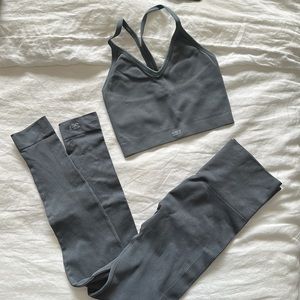 set active leggings & tank. color : slate